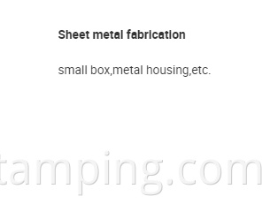 sheet metal fabrication